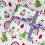 Christmas Rainbow Gift Wrapping Paper Roll Or Folded, thumbnail 1 of 4