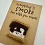 Personalised Smore Campfire Crochet Birthday Card Handmade, thumbnail 11 of 12