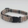Beige Tartan Dog Collar, thumbnail 2 of 10