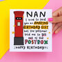 Nan Funny Postbox Birthday Card, thumbnail 1 of 2