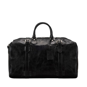 Personalised Leather Large Travel Bag 'Flero Large', 4 of 12