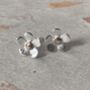 Silver And Gold Flower Stud Earrings, thumbnail 1 of 4