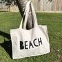 Cotton Glitter Beach Tote Bag, thumbnail 1 of 3