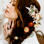 Solstice Dried Flower Half Crown Wedding Headpiece, thumbnail 3 of 4
