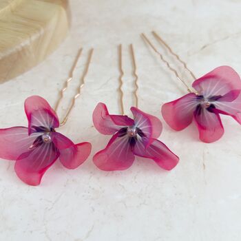 Pink And Purple Flower Hair Pins, 9 of 9