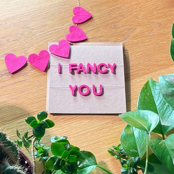 I Fancy You Mini Garland Card And Decoration, 3 of 3