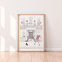 London Kensington Dog Walk Signed Fine Art Print, thumbnail 6 of 8