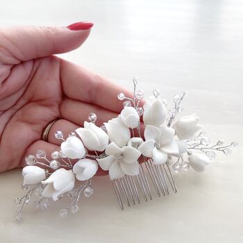 Floral Wedding Hair Comb, 2 of 8