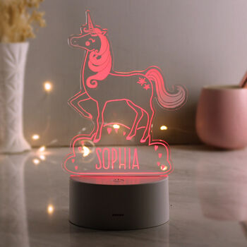 Personalised Unicorn LED Night Light, 8 of 9