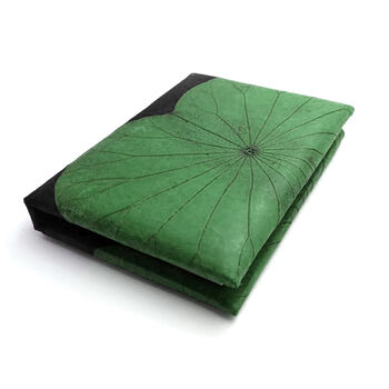 A6 Lotus Leaf Leather Notebook, 11 of 12