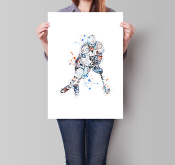 Set Of Three Ice Hockey Sketches, 3 of 5