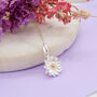Sterling Silver Birth Flower And Initial Necklaces, thumbnail 7 of 12