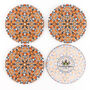 'Orange Fox Flower' Coaster Set, thumbnail 8 of 10