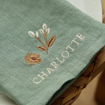 Personalised Autumn Rosemary Napkin, 2 of 2