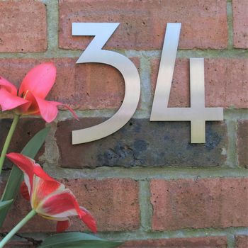 Mackintosh Stainless Steel House Number, 2 of 12
