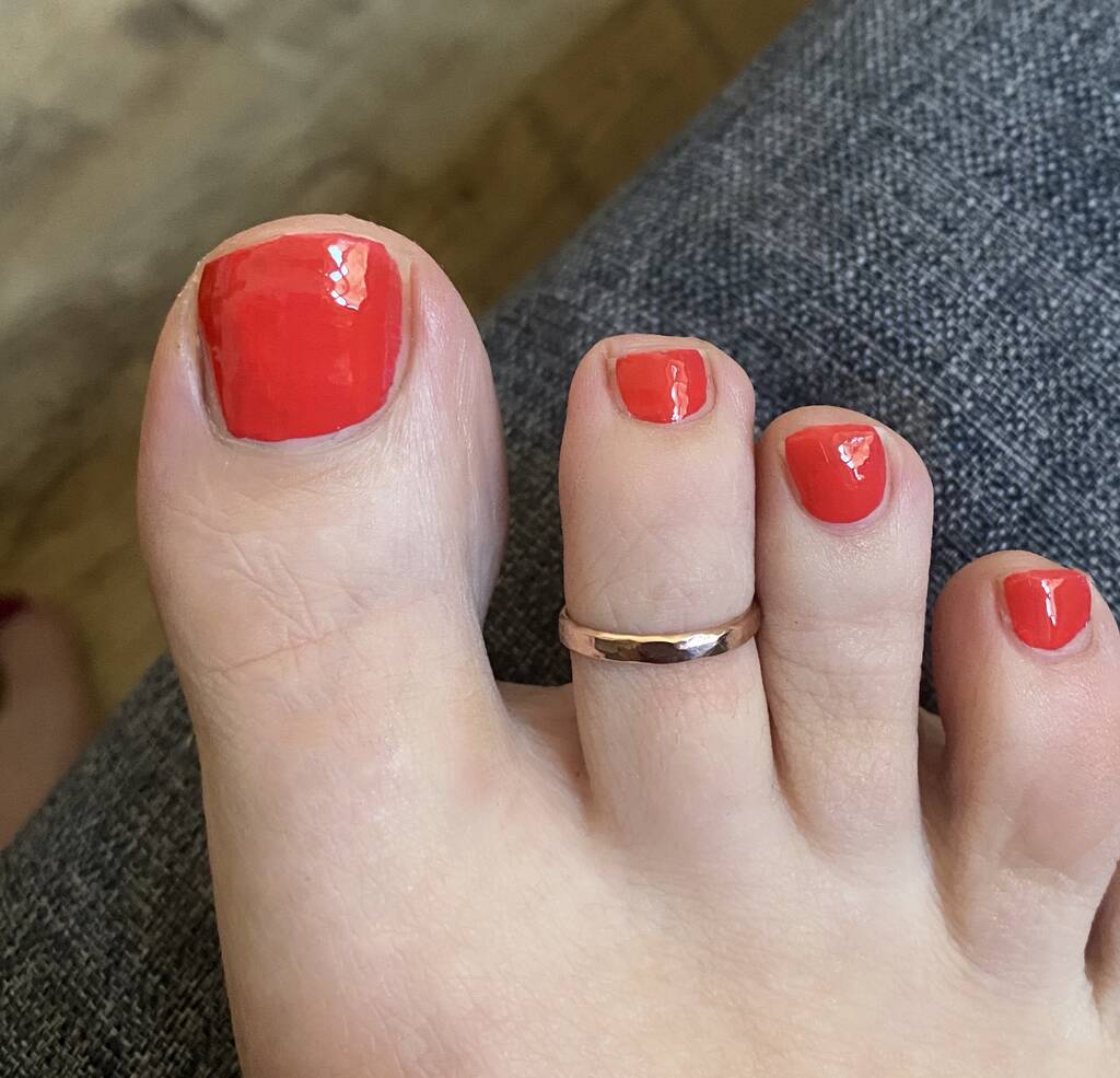 Toe Ring Hammered Texture By Serin | notonthehighstreet.com