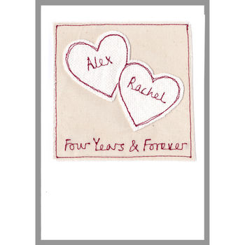 Personalised Love Hearts Wedding Anniversary Card, 7 of 12
