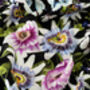 Pure Silk Designer Scarf Luxury Floral Black 90cm, thumbnail 3 of 5