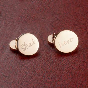 Personalised 'My Dad My Hero' Cufflinks For Dad, 7 of 11