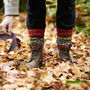 Fair Trade Fair Isle Handknit Waste Wool Legwarmers, thumbnail 10 of 12