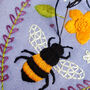 Bees And Lavender Embroidery Kit, thumbnail 3 of 8