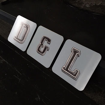 Initial Letter Coasters, 10 of 12