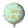 Salam Baby Round Foil Balloon Mint And Gold, thumbnail 2 of 2