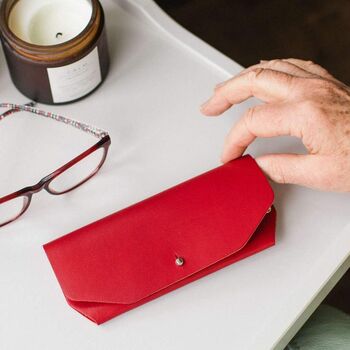 Personalised Handmade Leather Glasses Case, 3 of 6