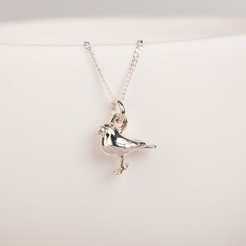 Personalised Solid Silver Baby Robin Necklace, 4 of 5