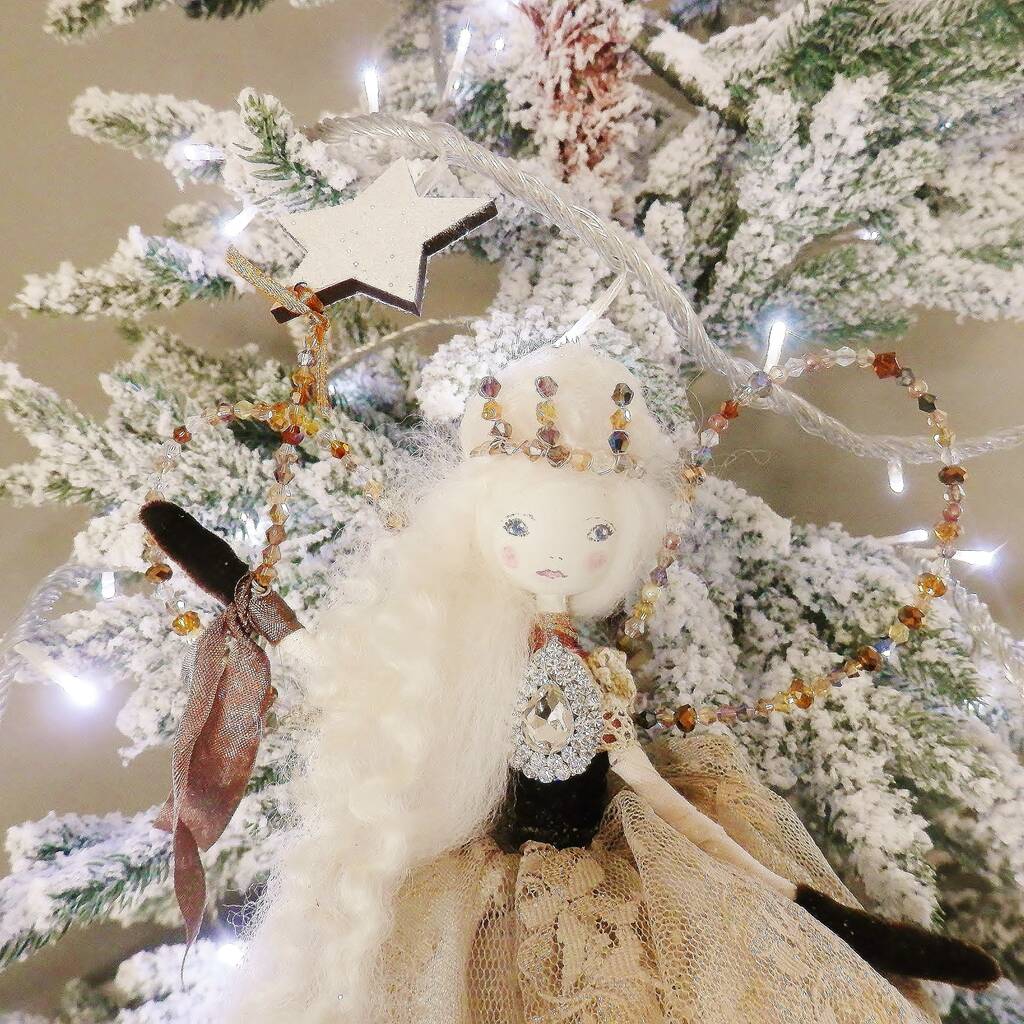 christmas heirloom fairy + secret message tree topper by 