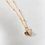 Initial Heart Pendant Necklace Gold Plated Vermeil, thumbnail 1 of 6