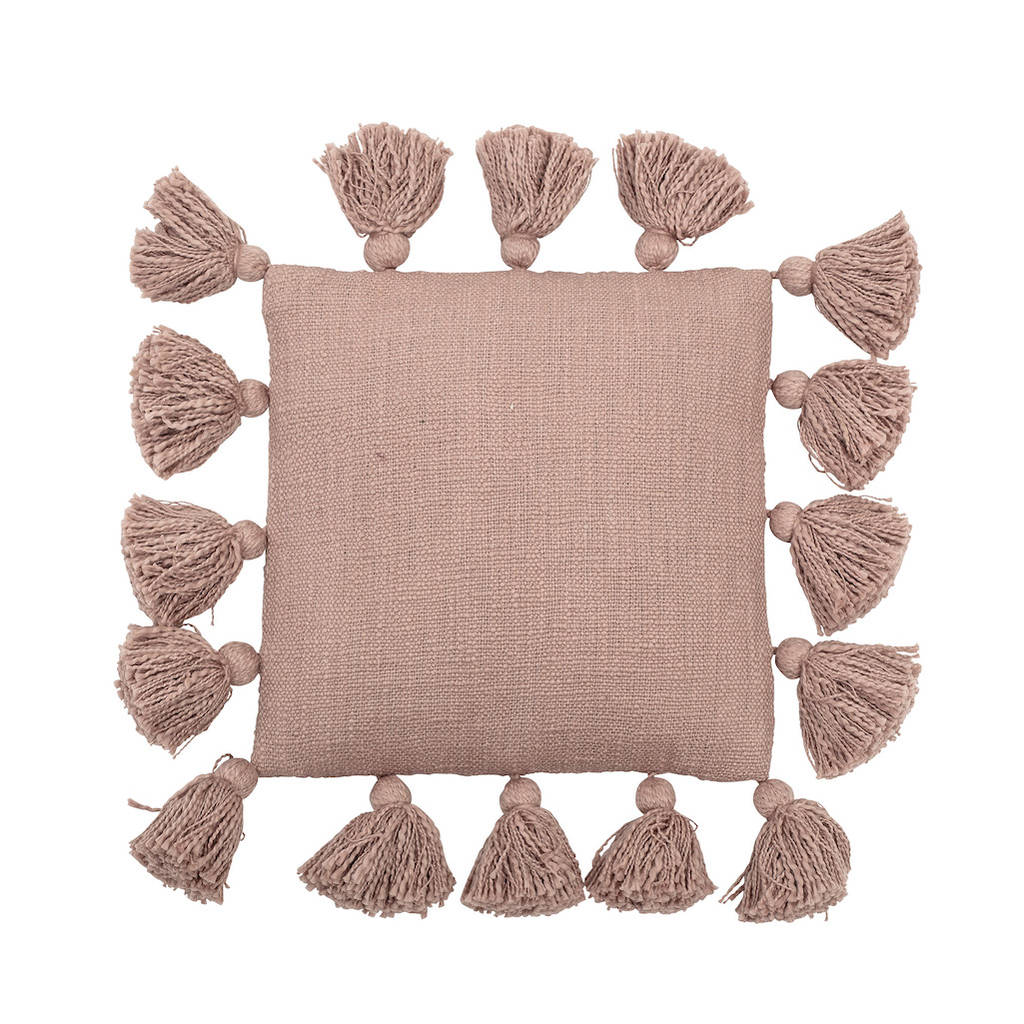 Pink Tassel Cushion By Idyll Home