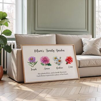 Personalised Mum’s Family Garden Wall Art, 5 of 7
