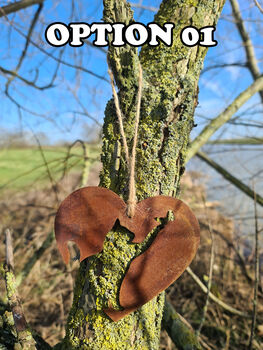 Cat Pet Memorial Rust Metal Love Heart Plaque, 2 of 11