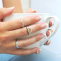 Thin Rings. Sterling Silver Stackable Ring Set, thumbnail 9 of 10