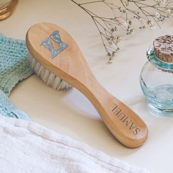 Personalised Welly Boot Baby Hair Brush, 2 of 9