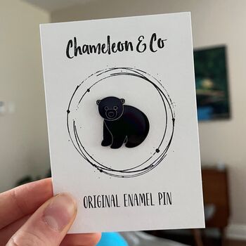 Black Bear Enamel Pin Badge, 2 of 2