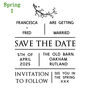 Save The Date Rubber Stamp | Personalised Save The Date, thumbnail 3 of 10