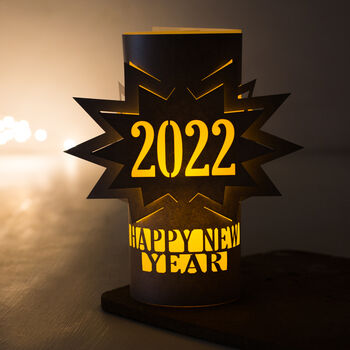 Personalised Happy New Year 2022 Lantern Gift, 4 of 9