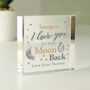 To The Moon And Back Personalised Crystal Token, thumbnail 2 of 6