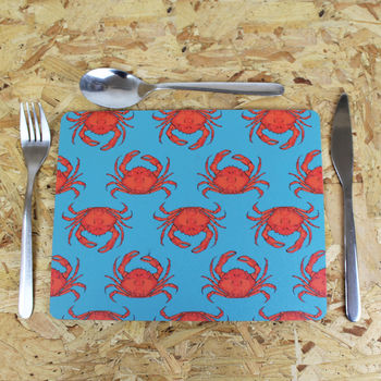 Turquoise Seafood Crab Placemats, 2 of 2