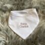 Personalised Embroidered Triangle Baby Bib, thumbnail 4 of 10