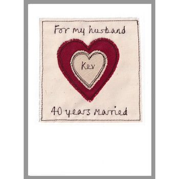 Personalised Heart Christmas Card For Husband, Boyfriend, Fiance, 2 of 12