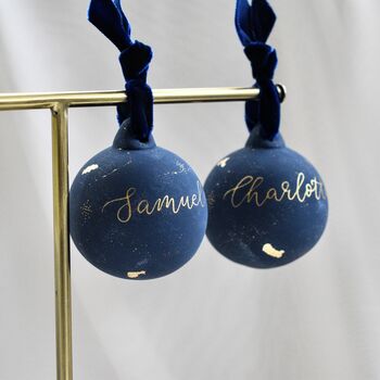 Personalised Christmas Name Bauble Ornament, 2 of 9