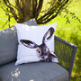 Inky Hare Outdoor Cushion For Garden Furniture, thumbnail 7 of 9
