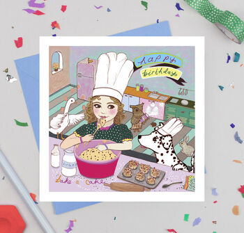 'Bake A Cake' Birthday Card, 2 of 4