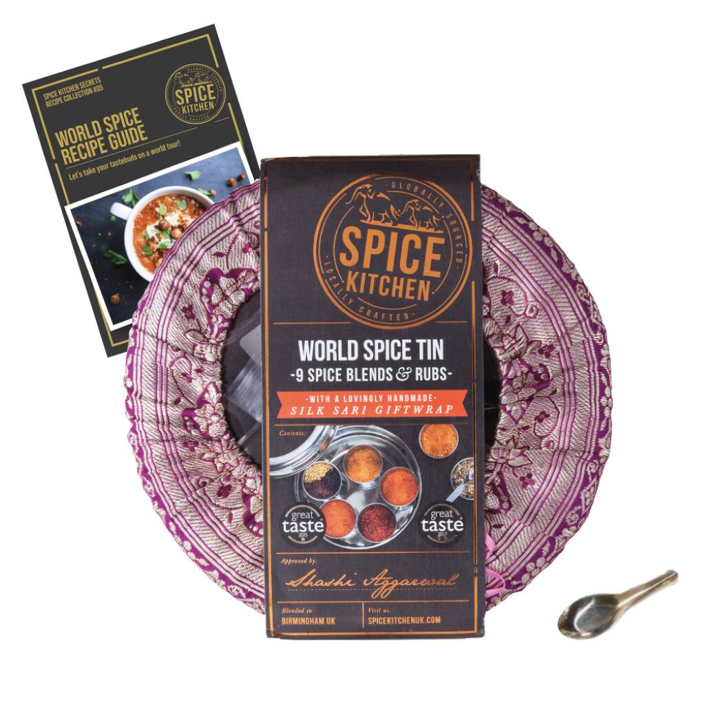 Spice Kitchen World Spice Blends Tin With Sari Wrap, 1 of 7