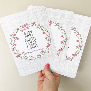 Pink Floral Baby Milestone Cards, 4 of 4