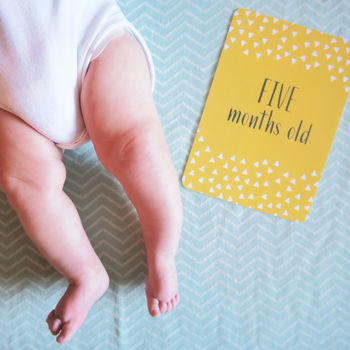 Mustard Yellow Baby Milestone Cards, 5 of 5