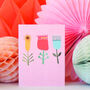 Pink Dainty Blooms Mini Greetings Card, thumbnail 1 of 4